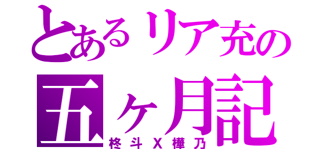 とあるリア充の五ヶ月記念（柊斗Ｘ樺乃）