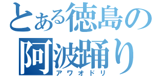 とある徳島の阿波踊り（アワオドリ）