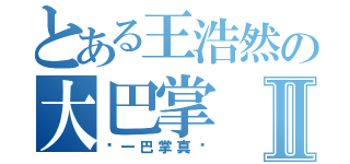 とある王浩然の大巴掌Ⅱ（这一巴掌真响）