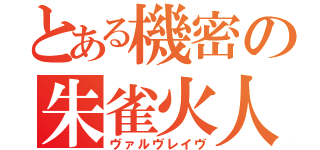 とある機密の朱雀火人（ヴァルヴレイヴ）