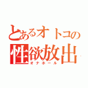 とあるオトコの性欲放出（オナホール）