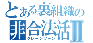 とある裏組織の非合法活動Ⅱ（グレーンゾーン）