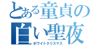 とある童貞の白い聖夜（ホワイトクリスマス）