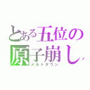 とある五位の原子崩し（メルトダウン）