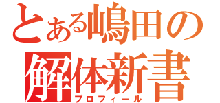 とある嶋田の解体新書（プロフィール）