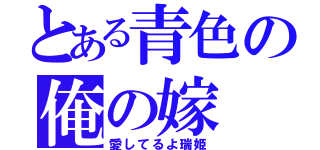 とある青色の俺の嫁（愛してるよ瑞姫）