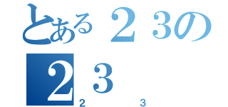 とある２３の２３（２３）