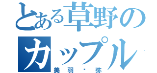 とある草野のカップル（美羽♡弥）