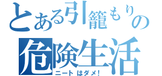 とある引籠もりの危険生活（ニートはダメ！）