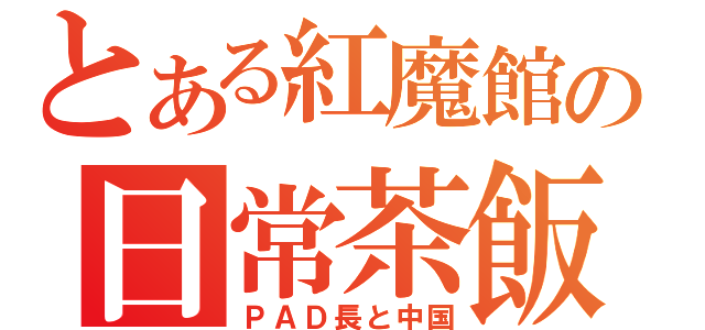 とある紅魔館の日常茶飯（ＰＡＤ長と中国）