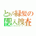 とある緑髪の侵入捜査（こちらズネーク）