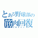 とある野球部の筋肉回復（プロテイン）