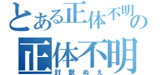 とある正体不明の正体不明（封獣ぬえ）