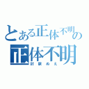 とある正体不明の正体不明（封獣ぬえ）