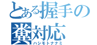 とある握手の糞対応（ハシモトナナミ）