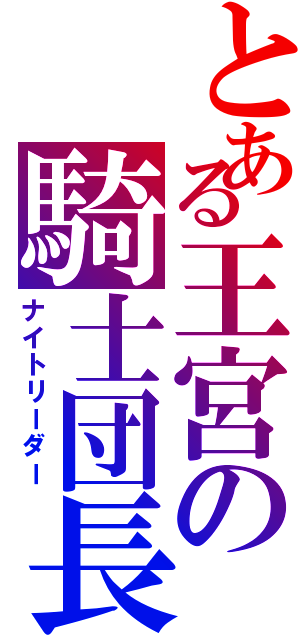 とある王宮の騎士団長（ナイトリーダー）