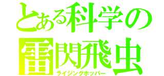 とある科学の雷閃飛虫（ライジングホッパー）