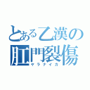 とある乙漢の肛門裂傷．ｊｐ（ヤラナイカ）