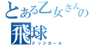 とある乙女さんの飛球（ドッジボール）