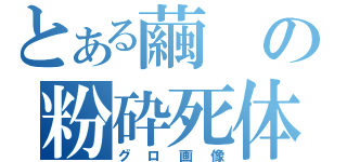 とある繭の粉砕死体（グロ画像）