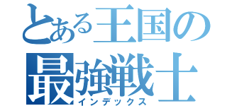 とある王国の最強戦士（インデックス）