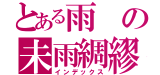 とある雨の未雨綢繆（インデックス）