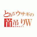 とあるウサギの首吊りＷ（世の中のゴミ）