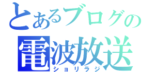 とあるブログの電波放送（ショリラジ）