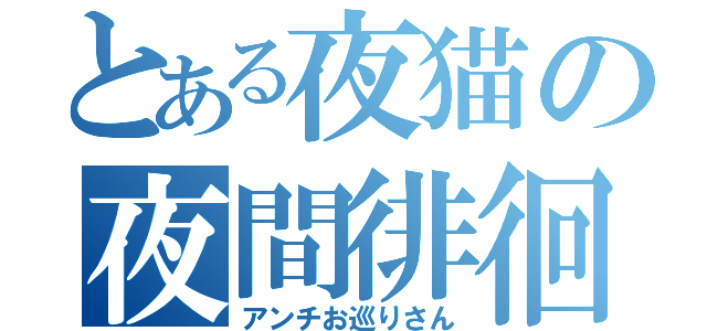 とある夜猫の夜間徘徊（アンチお巡りさん）