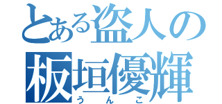 とある盗人の板垣優輝（うんこ）