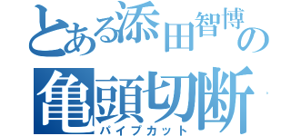 とある添田智博の亀頭切断（パイプカット）