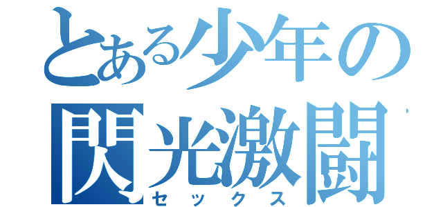 とある少年の閃光激闘（セックス）