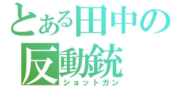 とある田中の反動銃（ショットガン）