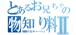 とあるお兄ちゃんのの物知り料理Ⅱ（物知りなチャーハン）