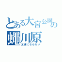 とある大宮公園の蠅川原（友達にならない）