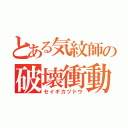 とある気紋師の破壊衝動（セイギカツドウ）