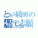 とある綾瀬の帰宅志願（エリチカお家帰る）