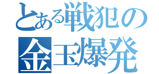 とある戦犯の金玉爆発（）