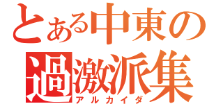 とある中東の過激派集団（アルカイダ）