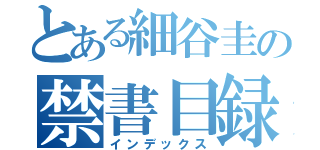 とある細谷圭の禁書目録（インデックス）