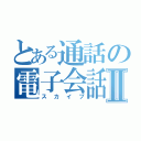 とある通話の電子会話Ⅱ（スカイプ）