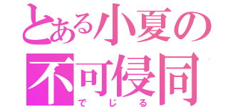 とある小夏の不可侵同盟（でじる）