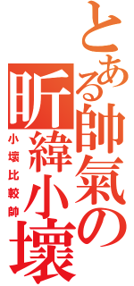 とある帥氣の昕緯小壞（小壞比較帥）