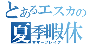 とあるエスカの夏季暇休（サマーブレイク）