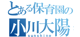 とある保育園の小川大陽（ｓｕｎｓｈｉｎｅ）