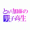 とある加藤の男子高生（れい）