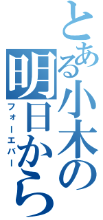 とある小木の明日から（フォーエバー）