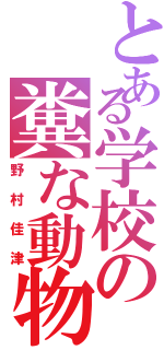 とある学校の糞な動物（野村佳津）