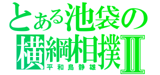 とある池袋の横綱相撲Ⅱ（平和島静雄）