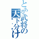 とある武将の天下分け目の戦い（関ヶ原）